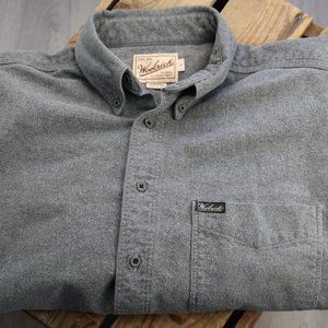 Woolrich Gray Casual Button Down Shirt with Soft Fabric